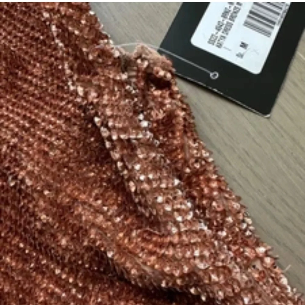 Retrofete Gold Sequin Halter Gown - Picture 3 of 9